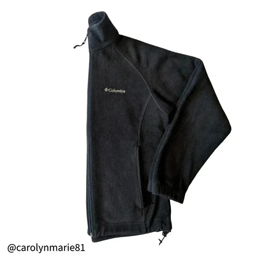 COLUMBIA Black Fleece Benton Springs Jacket Size M Full Zip WL6114